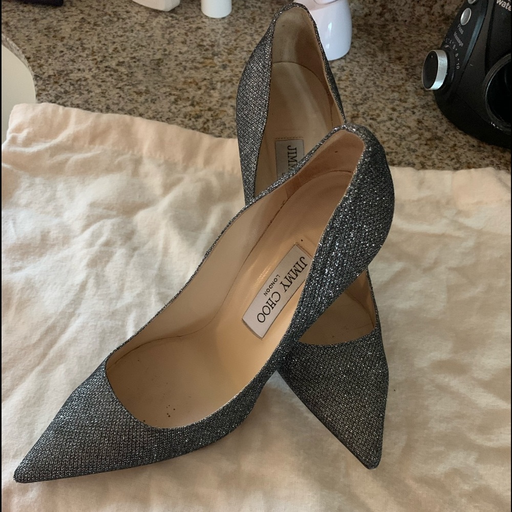Jimmy Choo Silver Heels